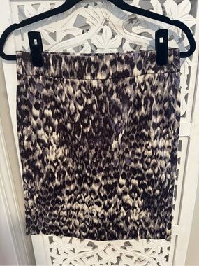 EUC J Crew Animal Print Pencil Skirt